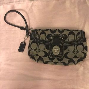 Authentic coach monogram wristlet